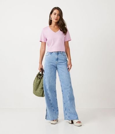 Blusa Básica en Media Malla con Escote V 2