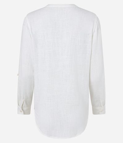 Camisa en Viscolino con Abotonado y Barra Mullet 7
