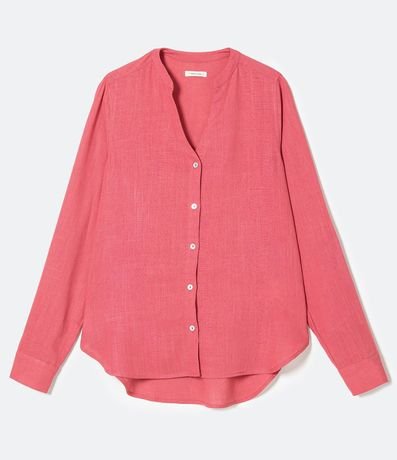 Camisa en Viscolino con Abotonado y Barra Mullet 6