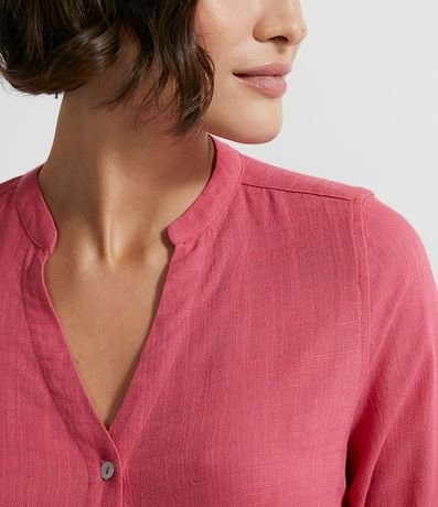 Camisa en Viscolino con Abotonado y Barra Mullet 5