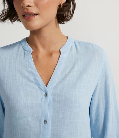 Camisa en Viscolino con Abotonado y Barra Mullet 5