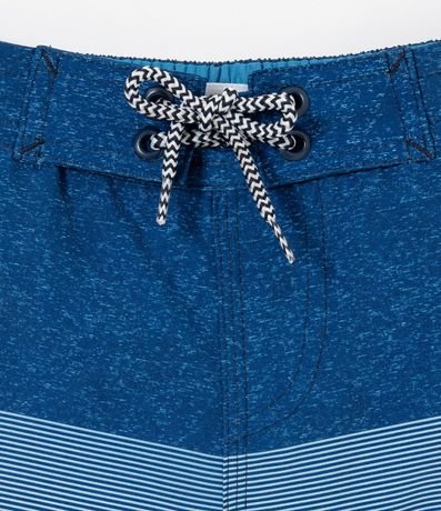 Bermuda de Baño Infantil en Microfibra Estampada de Rayas y Follajes - Tam 5 a 14 años 3