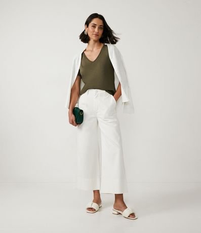 Blusa Básica en Media Malla con Escote V 2