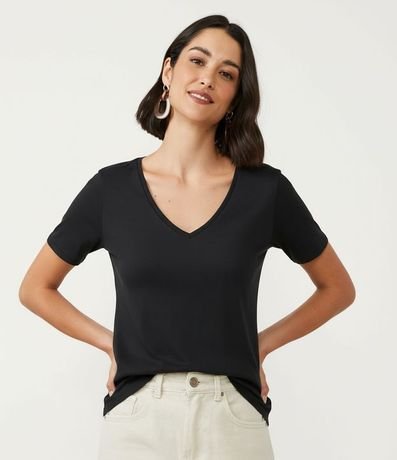 Blusa Básica en Media Malla con Escote V 5