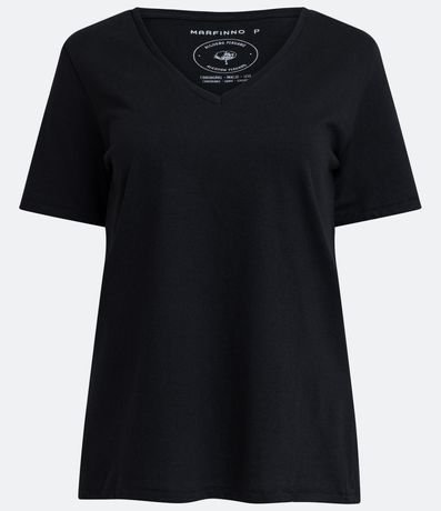 Blusa Básica en Media Malla con Escote V 1
