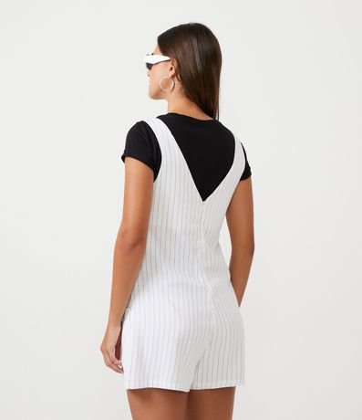 Mono en Viscosa con Bolsillos y Estampado Rayado 3