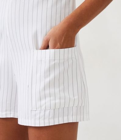 Mono en Viscosa con Bolsillos y Estampado Rayado 5