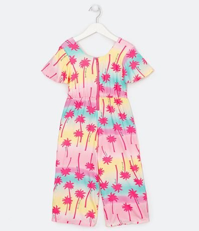 Mono Infantil Pantacourt en Viscosa Estampado de Cocoteros - Talle 5 a 14 años 2