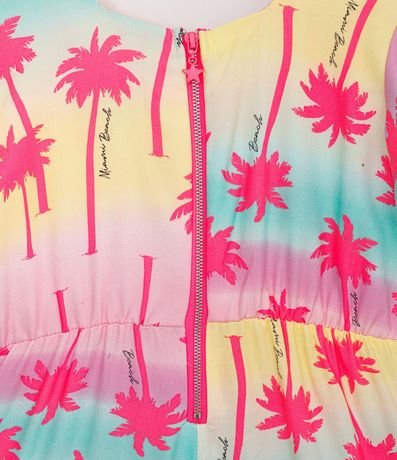 Mono Infantil Pantacourt en Viscosa Estampado de Cocoteros - Talle 5 a 14 años 4