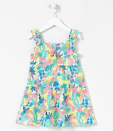 Vestido Infantil con Mix de Estampados - Talle 5 a 14 años 2
