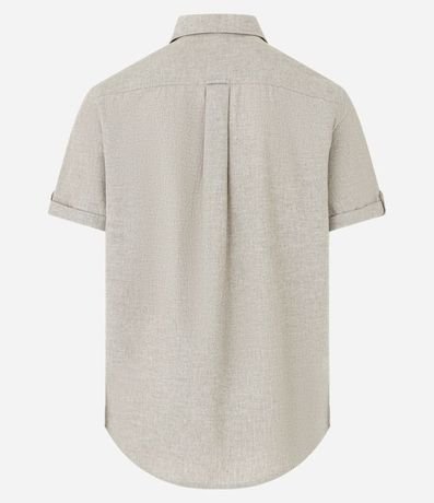 Camisa Manga Corta en Lino con Bolsillo 6