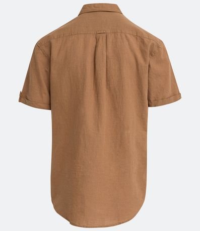 Camisa Manga Corta en Lino con Bolsillo 6