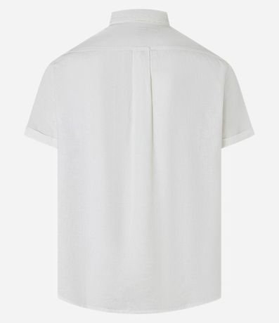 Camisa Manga Corta en Lino con Bolsillo 7