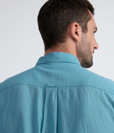 Camisa Manga Corta en Lino con Bolsillo 4