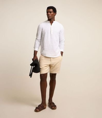 Camisa Ancha en Lino con Cuello Padre 3