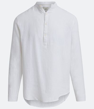 Camisa Ancha en Lino con Cuello Padre 6