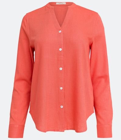 Camisa en Viscolino con Abotonado y Barra Mullet 5