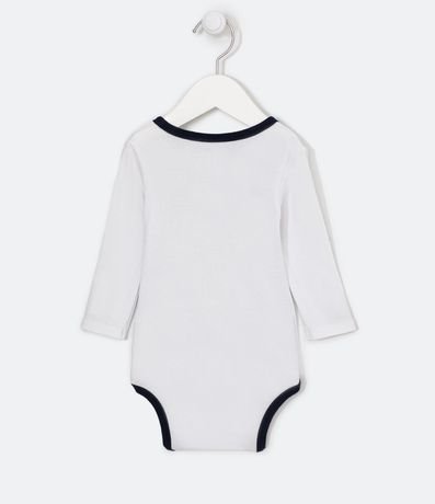 Body Infantil Kimono com Sesgo Contrastando - Talle RN a 18 meses 2