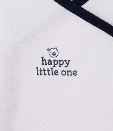 Body Infantil Kimono com Sesgo Contrastando - Talle RN a 18 meses 3