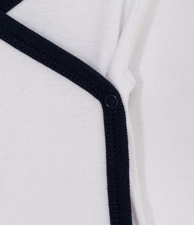 Body Infantil Kimono com Sesgo Contrastando - Talle RN a 18 meses 4