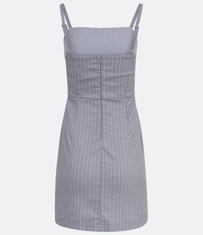 Vestido Corto con Rayas y Aberturas Delanteras 6