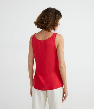 Blusa Musculosa en Viscosa con Tirantes Anchos sin Estampa 2