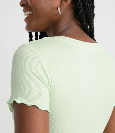 Blusa Básica en Ribana con Volados en la Barra 4