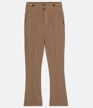 Pantalón Recto en Modal con Botones Contrastantes 6