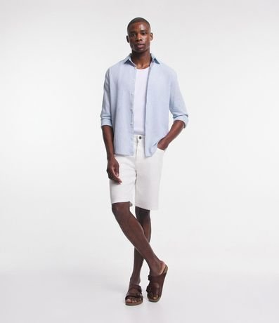 Camisa en Lino con Textura 2