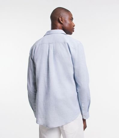 Camisa en Lino con Textura 4