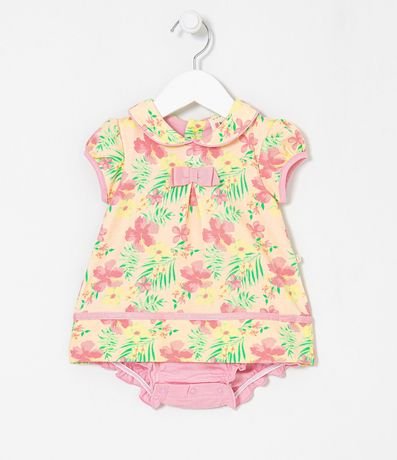 Vestido Body Infantil con Estampado Floral - Talle 0 a 18 meses 1
