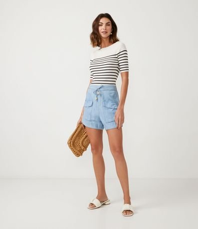 Short Runner Jeans Liocel con Bolsillos