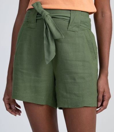 Short em Viscolino con Transeúnte Ancho y Banda