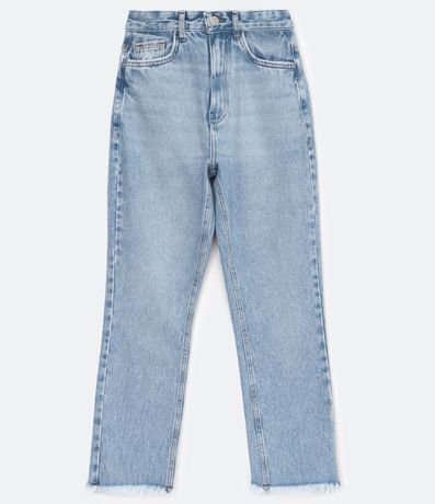Pantalones Mom Jeans con Terminación Gastada 1