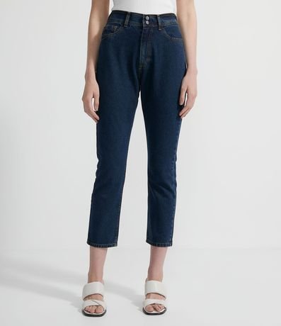 Pantalón Mom Jeans con Cintura Alta y Abotonado Doble 1