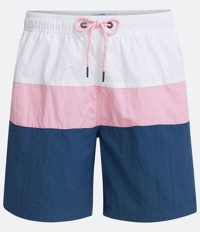 Bermuda de Baño con Recortes en Bloques de Color 6