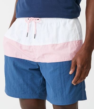 Bermuda de Baño con Recortes en Bloques de Color 2