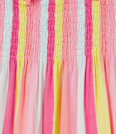 Vestido Infantil en Viscosa Listrado con Lástex - Talle 1 a 5 años 3