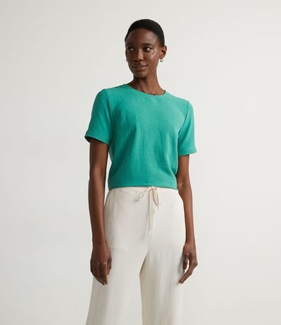 Blusa con Aberturas y Detalles de Pespuntes 1