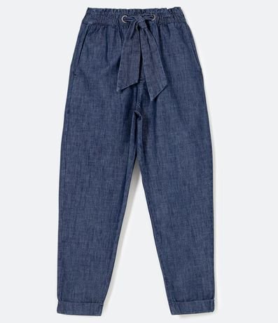 Pantalón Baggy en Jeans con Lazo en la Cintura 5