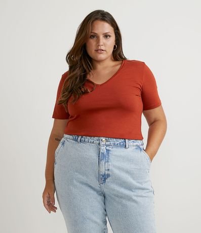 Blusa Básica en Media Malla con Escote V 1