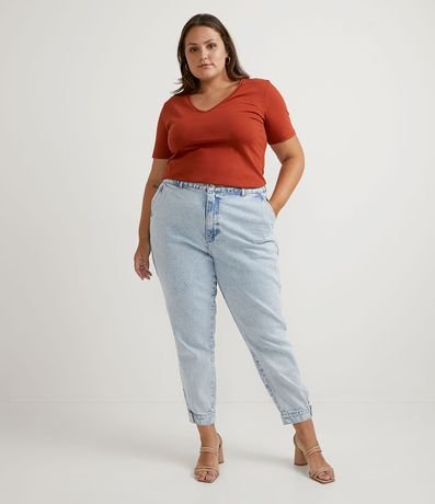 Blusa Básica en Media Malla con Escote V 4
