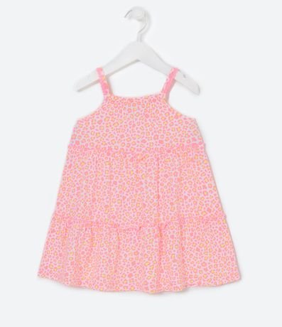 Vestido Infantil Marias con Estampado Animal Print Jaguar - Talle 1 a 5 años