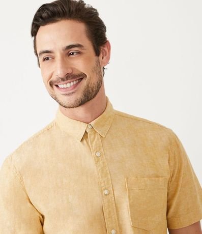 Camisa Manga Corta en Lino con Bolsillo 4