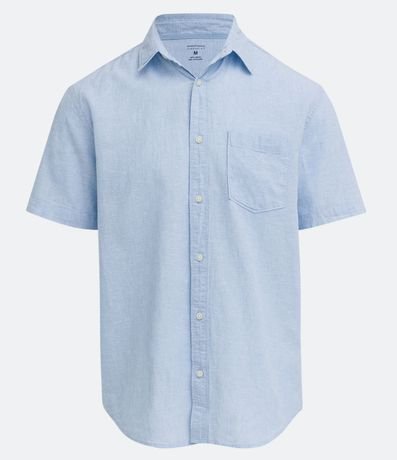 Camisa Manga Corta en Lino con Bolsillo 5