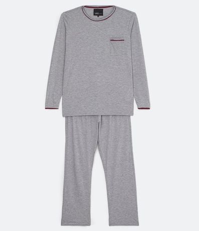 Pijama Manga Larga en Poliviscosa con Bolsillo 4