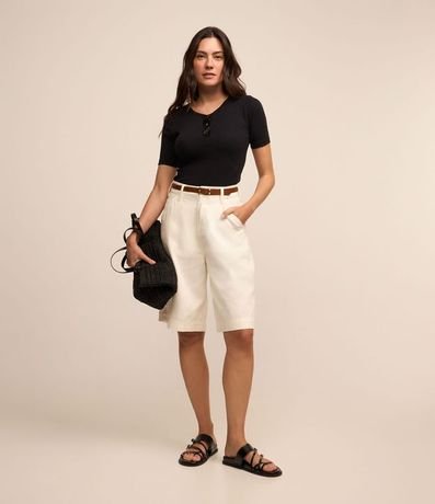 Blusa Básica en Algodón con Manga Corta 2