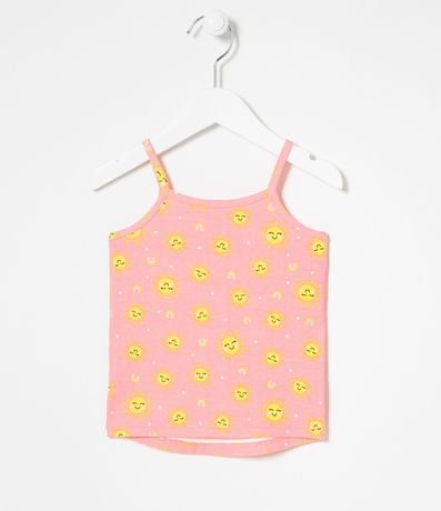 Blusa Infantil en Cotton Neon Estampa de Sol - Tam 1 a 5 años 1