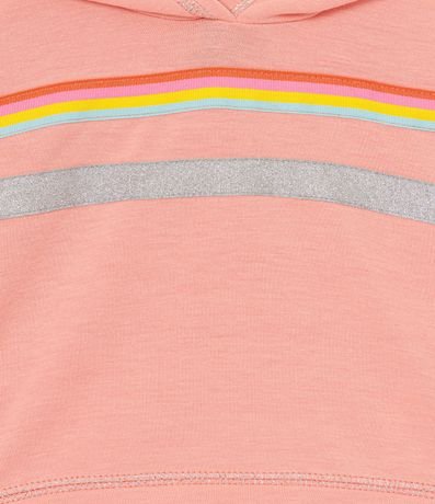 Buzo Infantil Cropped en Molecotton Rayas con Glitter - Tam 1 a 5 años 3