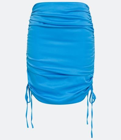 Pollera Corta en Raso con Lazos Laterales 4